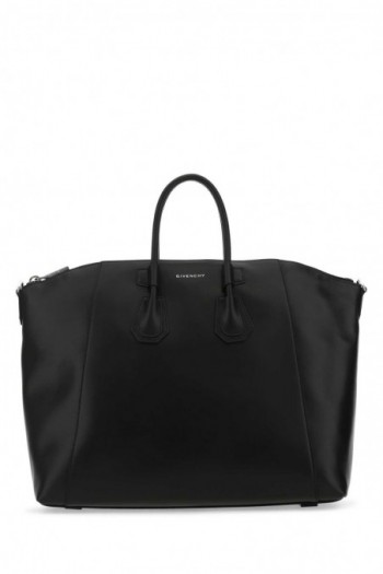 Givenchy Czarna skórzana średnia torba na zakupy Antigona Sport