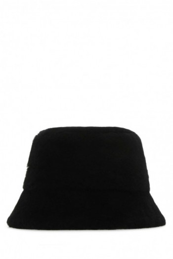 Prada Czarny kapelusz z logo