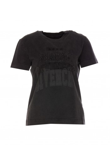 Givenchy Czarna koszulka z logo Givenchy