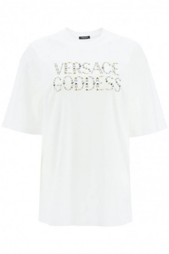 Versace Versace Goddes T-shirt z ćwiekami