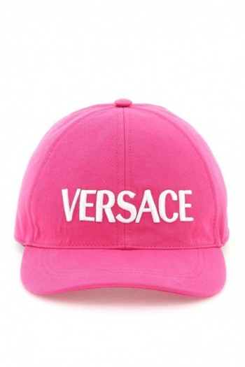 Versace Różowa czapka z logo