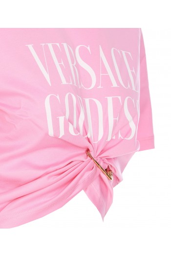 Versace Różowy top 'Versace Goddes'