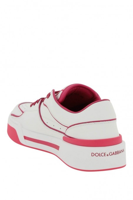 Dolce & gabbana Biało-czerwone sneakersy 'New roma'