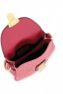 2Moschino Różowa mini torebka z żakardowym logo