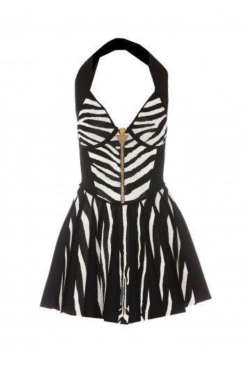 Balmain Krótka sukienka 'Zebra'
