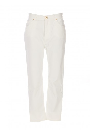 Balmain Białe spodnie o prostym kroju
