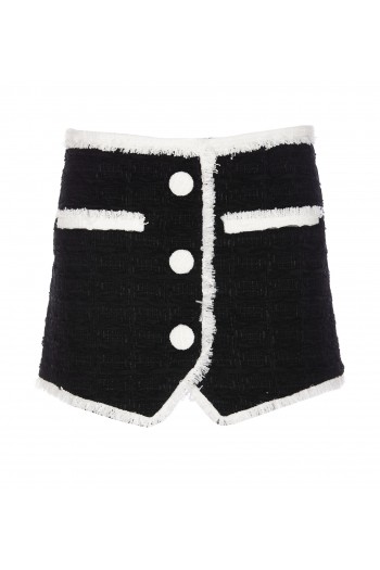 Balmain Tweedowa mini spódnica