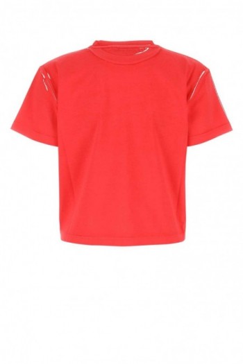 Miu Miu Czerwona koszulka z logo