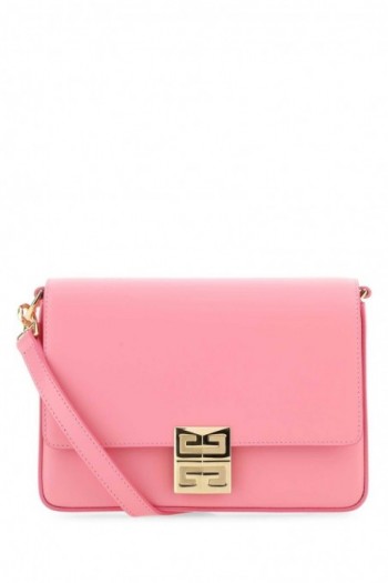 Givenchy Różowa skórzana torba na ramię 4G Soft
