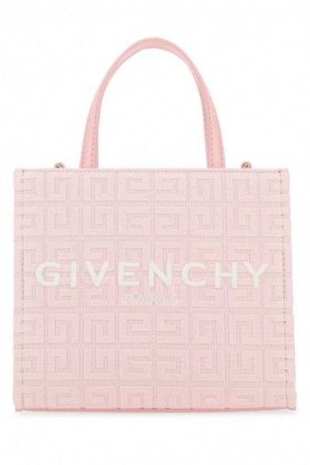Givenchy Różowa płócienna torba na zakupy mini G