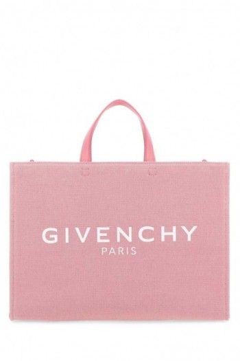 Givenchy Różowa płócienna torba na zakupy średniej wielkości G