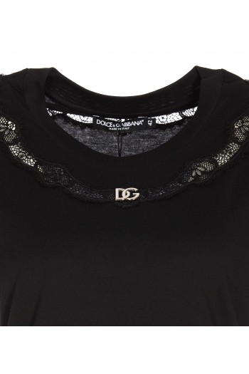 Dolce & Gabbana Koszulka z logo F8T66ZG7H1ZN0000