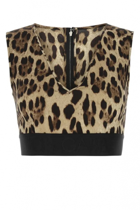 Dolce & Gabbana Top z nadrukiem leoparda