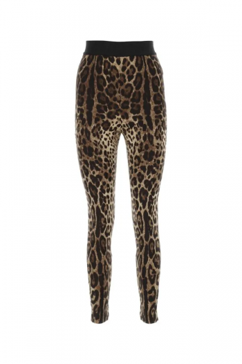 Dolce & Gabbana Legginsy z nadrukiem leoparda