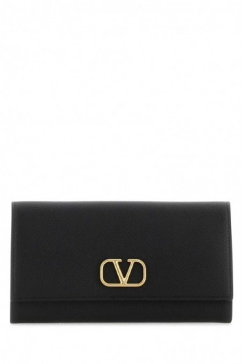 Valentino Czarny skórzany portfel