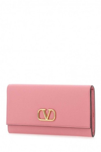 Valentino Różowy skórzany portfel
