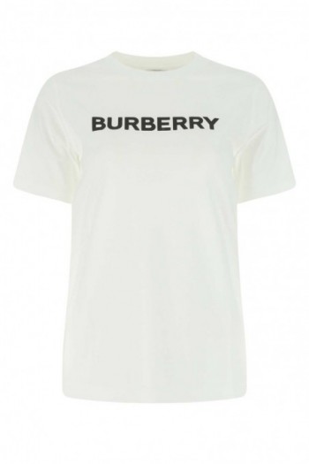 Burberry Biała bawełniana koszulka