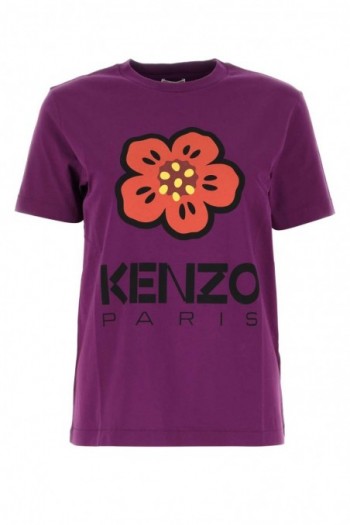 Kenzo Fioletowa bawełniana koszulka
