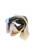 2FENDI Jedwabna, kolorowa chusta Fendi z logo FF