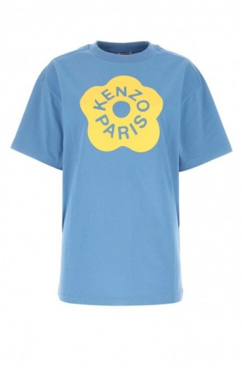Kenzo Niebieska bawełniana koszulka typu oversize