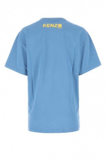 Kenzo Niebieska bawełniana koszulka typu oversize