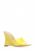 2Gianvito Rossi Żółte klapki z PVC