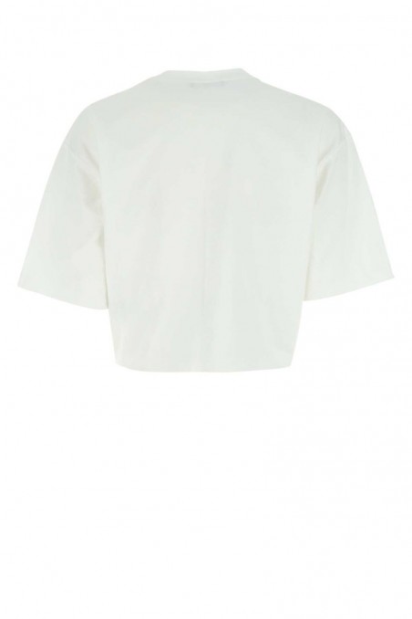 Balmain Biała bawełniana koszulka typu oversize