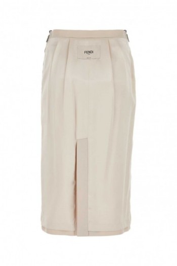 Fendi Satynowa spódnica w kolorze jasnego różu