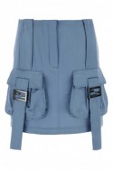 2Fendi Satynowa mini spódniczka w kolorze błękitnym