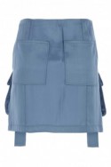 2Fendi Satynowa mini spódniczka w kolorze błękitnym