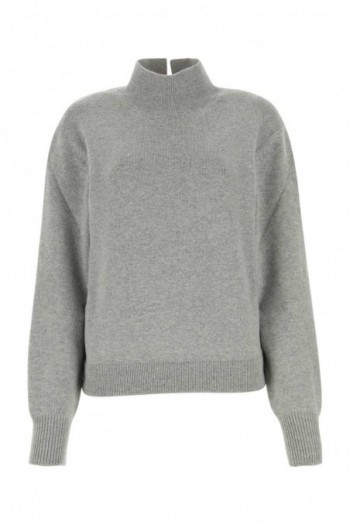 Fendi Szary sweter z domieszką wełny