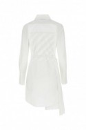 2Off White Biała popelinowa sukienka koszulowa