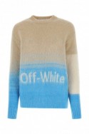 2Off White Wielokolorowy sweter z domieszką moheru