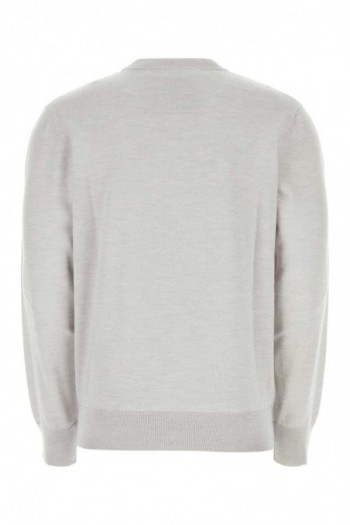 Givenchy Jasnoszary wełniany sweter