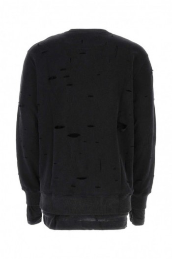 Givenchy Czarna bluza oversize z dziurami
