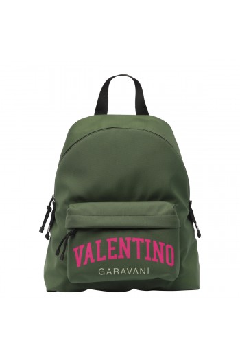 Valentino Nylonowy plecak z logo VLTN czarny