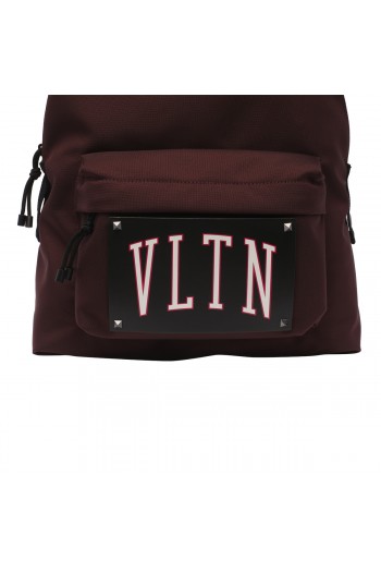 Valentino Nylonowy plecak z logo VLTN czerwony