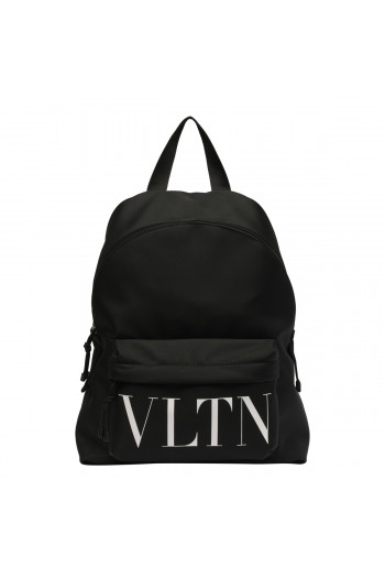 Valentino Nylonowy plecak z logo VLTN czarny