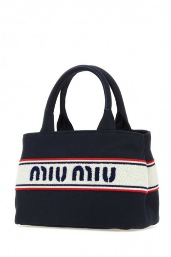 Miu Miu Płócienna torebka z logo