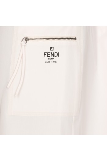 Fendi Spódnica z bocznymi kieszeniami biała