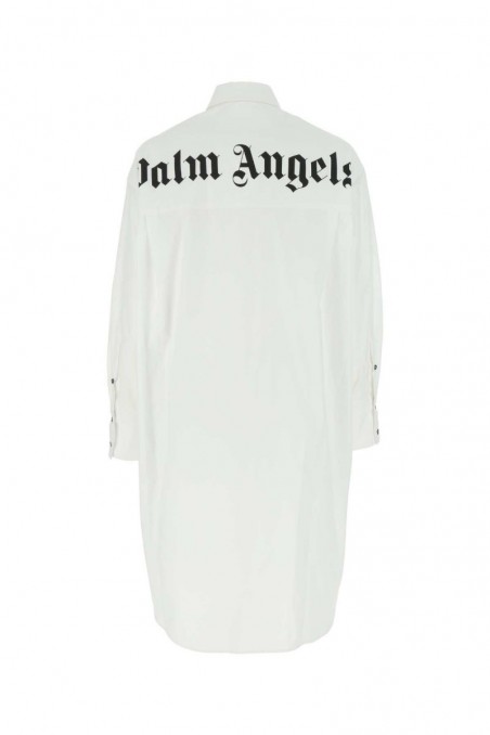 Palm Angels Sukienka koszulowa biała