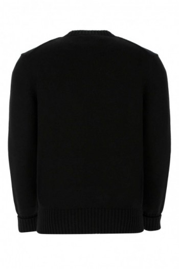 Alexander McQueen Dzianinowy sweter z graffiti logo