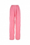 2Balenciaga Jedwabne piżamowe spodnie w kolorze różowym