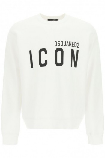 Dsquared2 Bluza z logo ICON biała