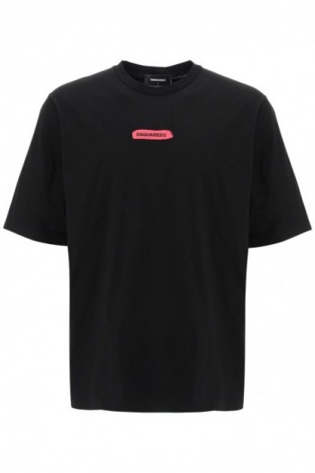 Dsquared2 Czarny t-shirt typu oversize