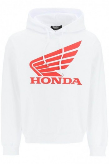 Dsquared2 Biała bluza z kapturem Honda