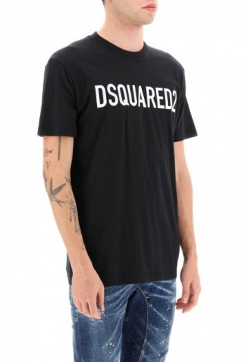 Dsquared2 Czarna koszulka z logo