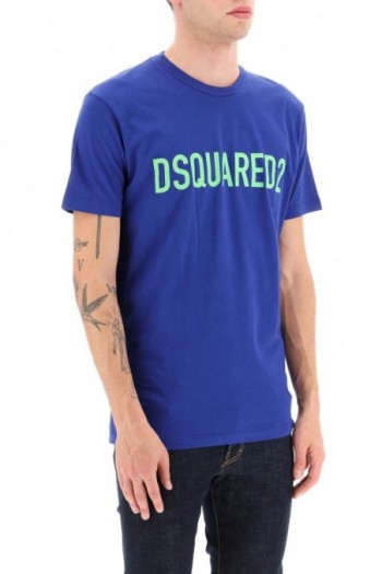 Dsquared2 Niebieska koszulka z logo