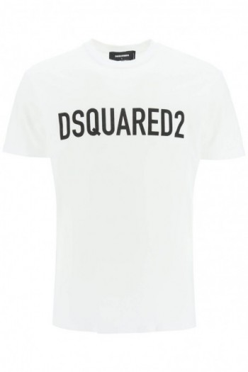 Dsquared2 Biała koszulka z logo