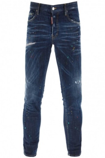 Dsquared2  Granatowe jeansy Skater Fit